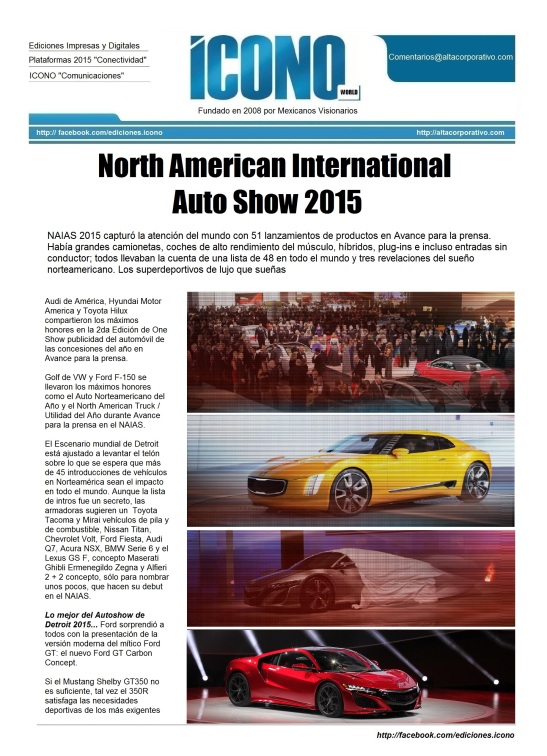Detroit 2015 Autos Expo Show
